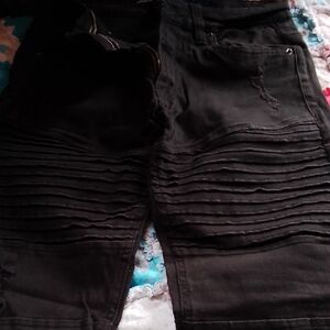 Black Men’s Ribbed Biker Shorts